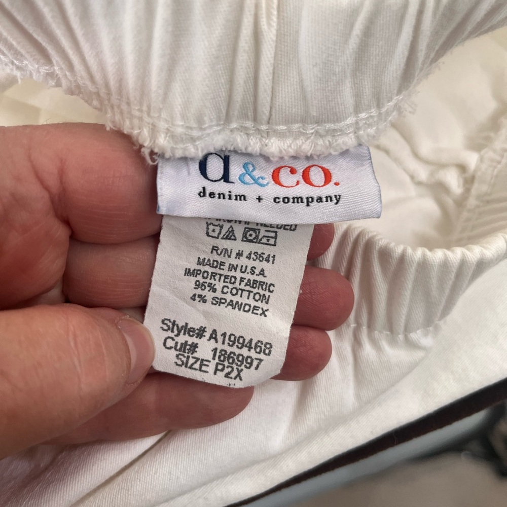 Denim&Co Classic White Trousers